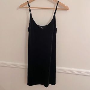 Black Velveteen Brandy Melville Spaghetti Strap Dress